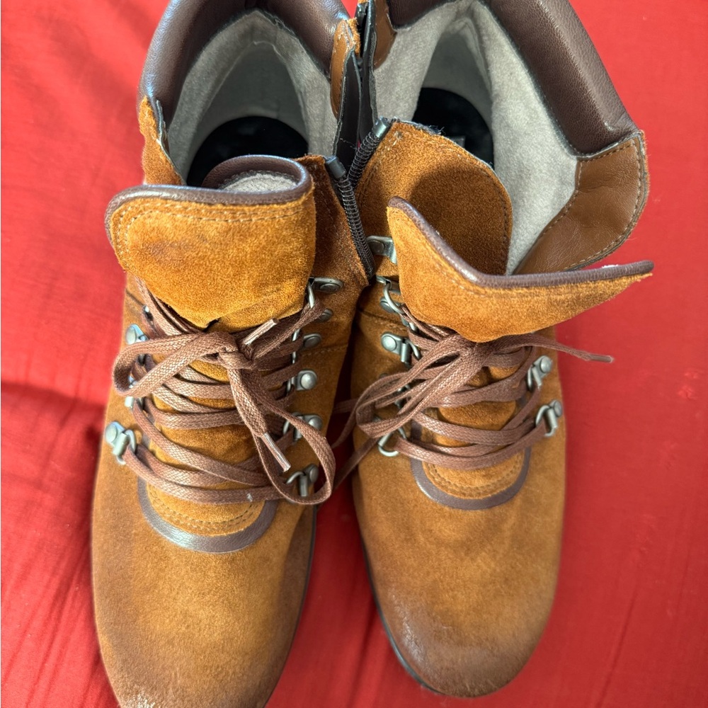 Brown Suede Hiking Boots